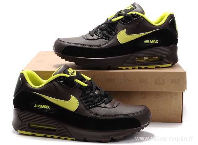 Nike Air Max 90 marron jaune (1)
